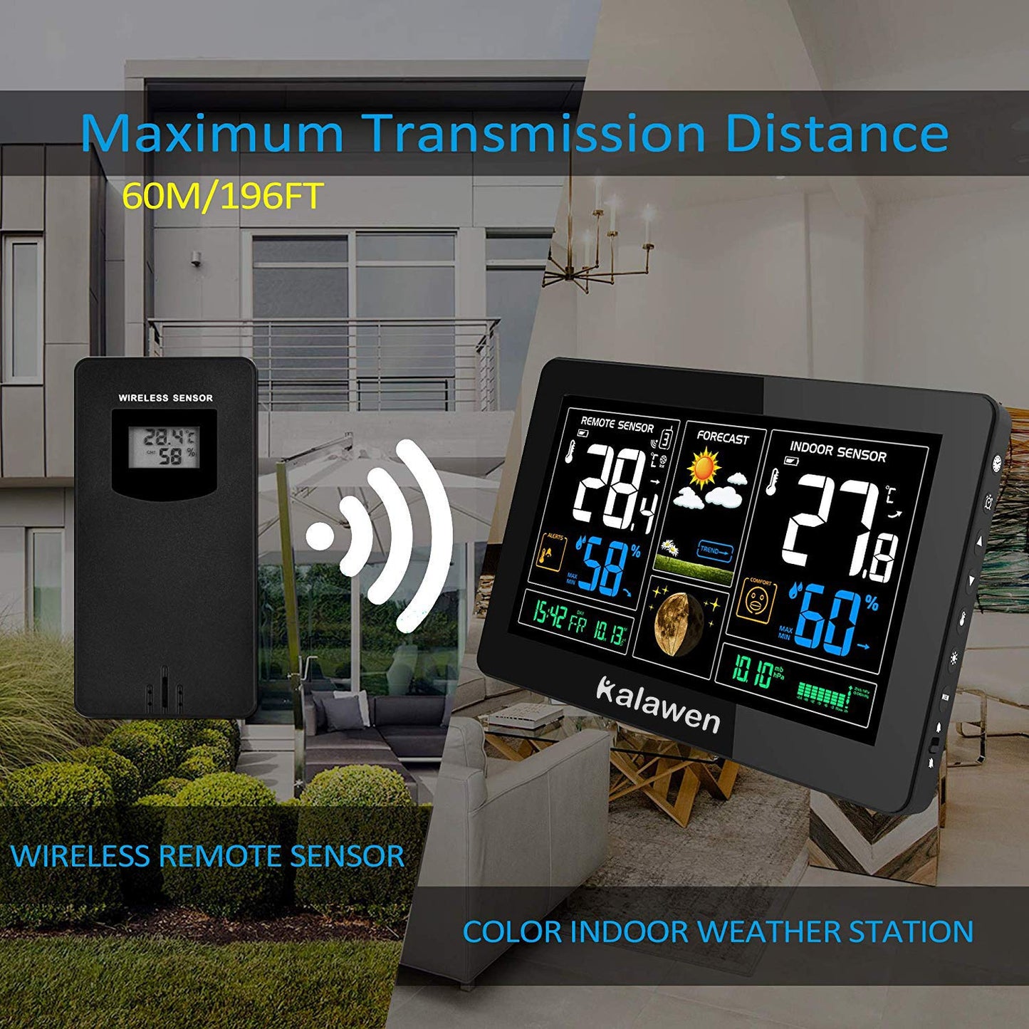 ‎QXZ-3378, Wetterstation mit 1 Aussensensor