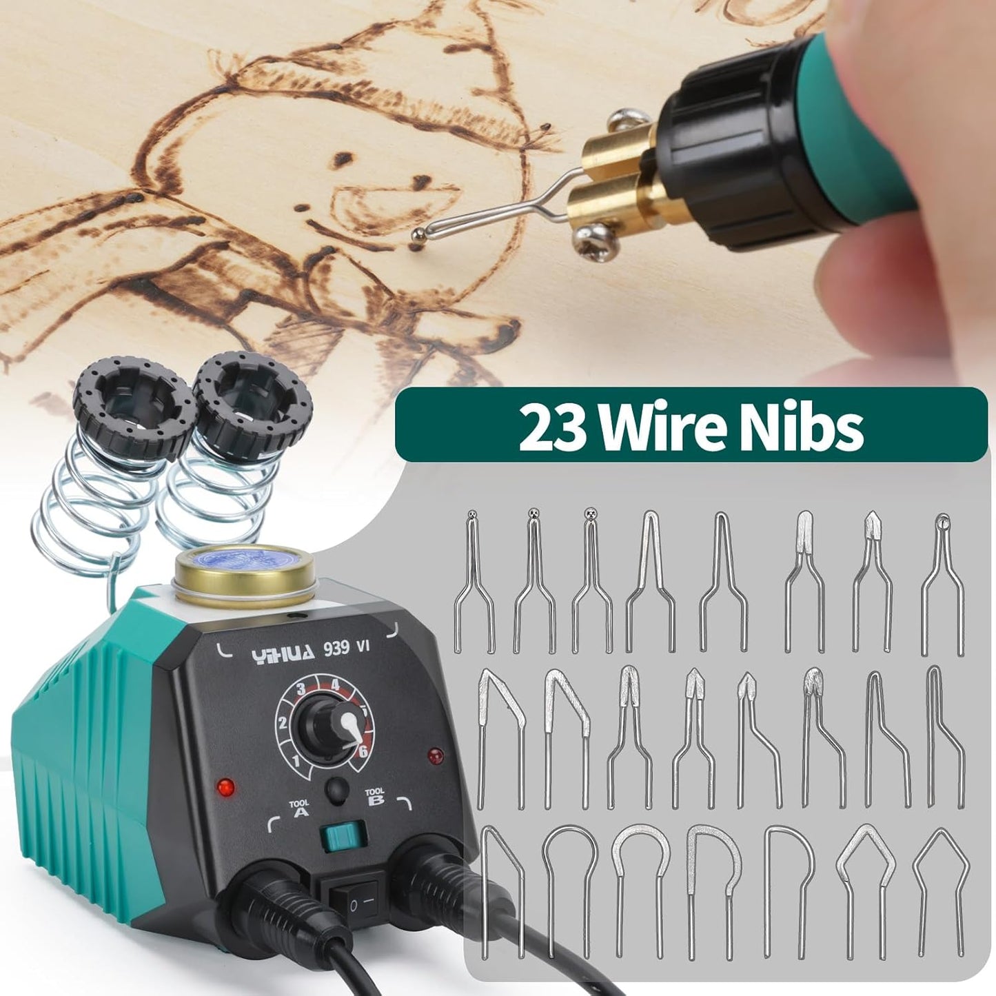 Doppelstift-Brandmalerei-Set mit 23 Spitzen