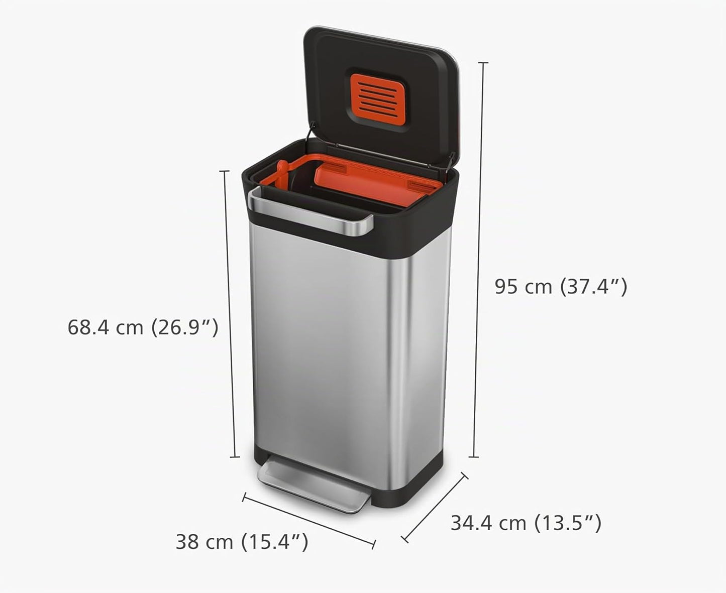 Intelligenter Müllkompressor mit Geruchsfilter, 30L Rostfreier Stahl