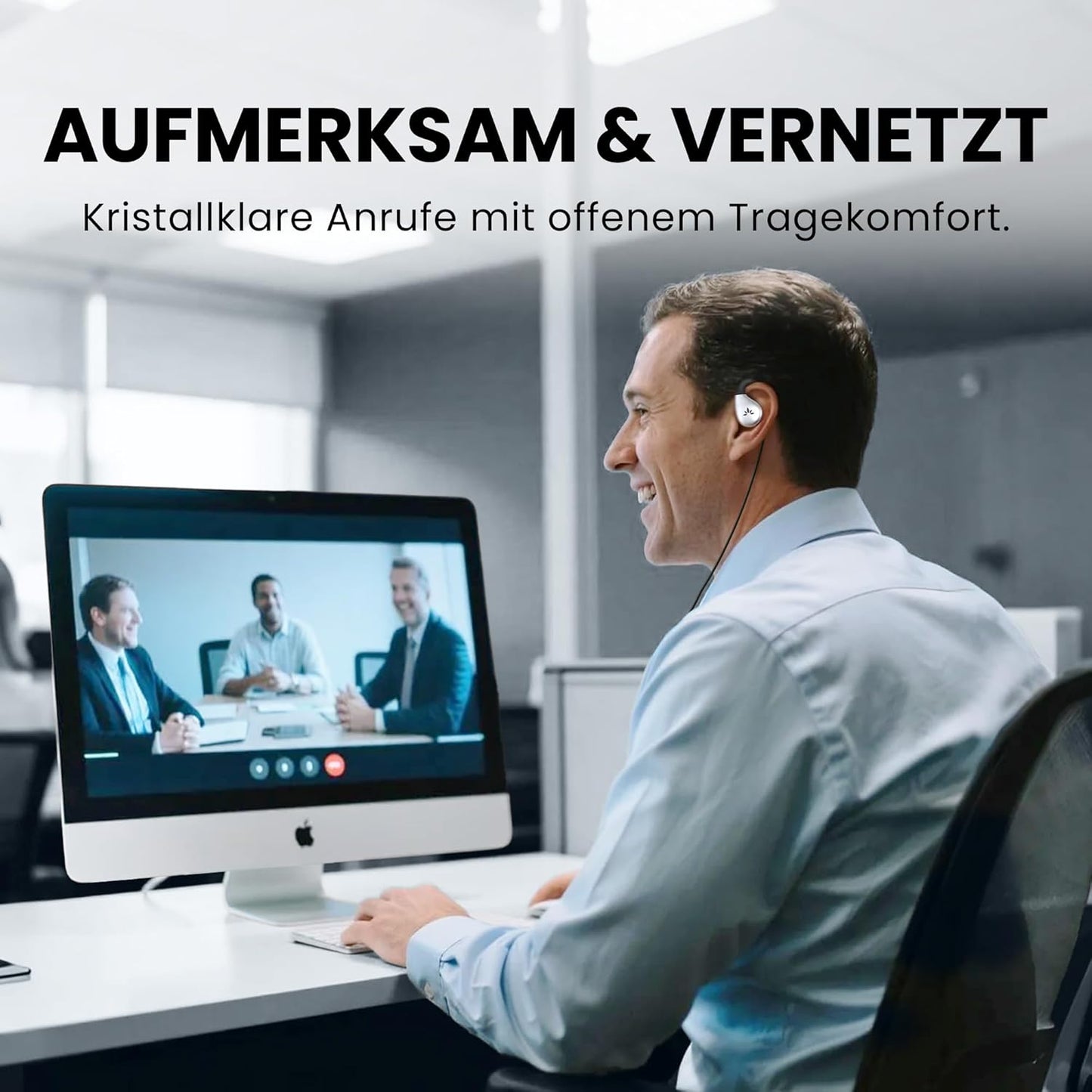 Resolve Open-Ear-Kopfhörer mit Mikrofon, AUX 3,5mm Klein & Groß Set