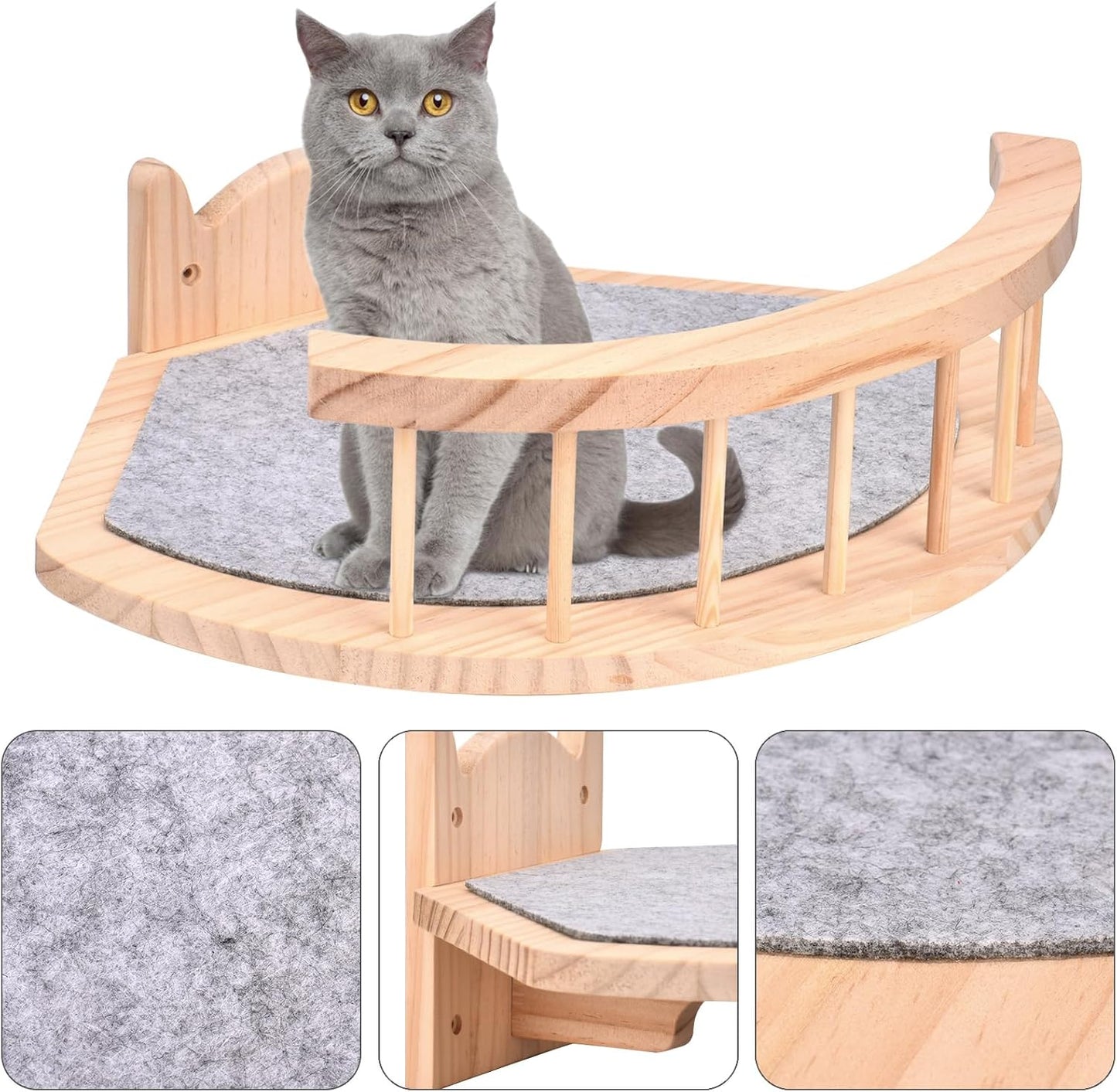 Katzenmöbel-Set mit 2 Böden und drei Kratz-Tritten