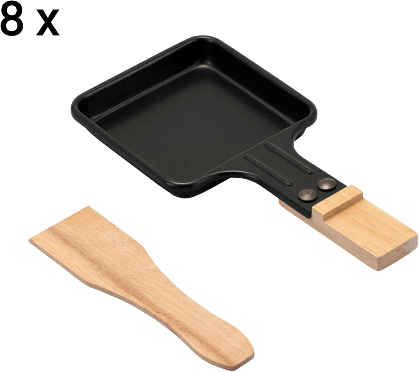 Raclette mit Holzgestell 8 Personen, Holz-Edelstahl