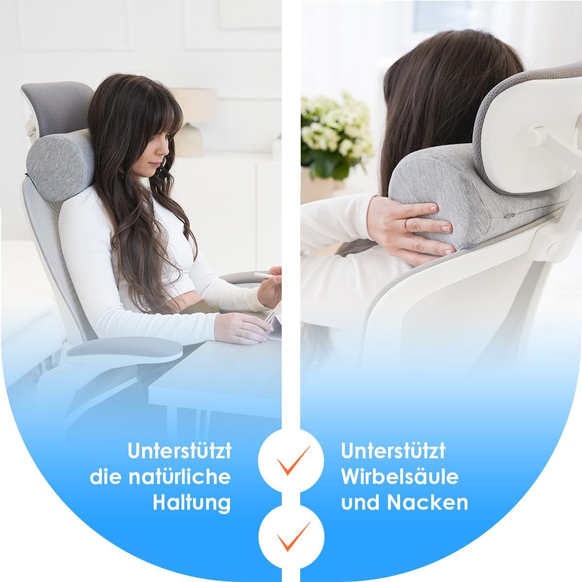 Ergonomische Kissenrolle