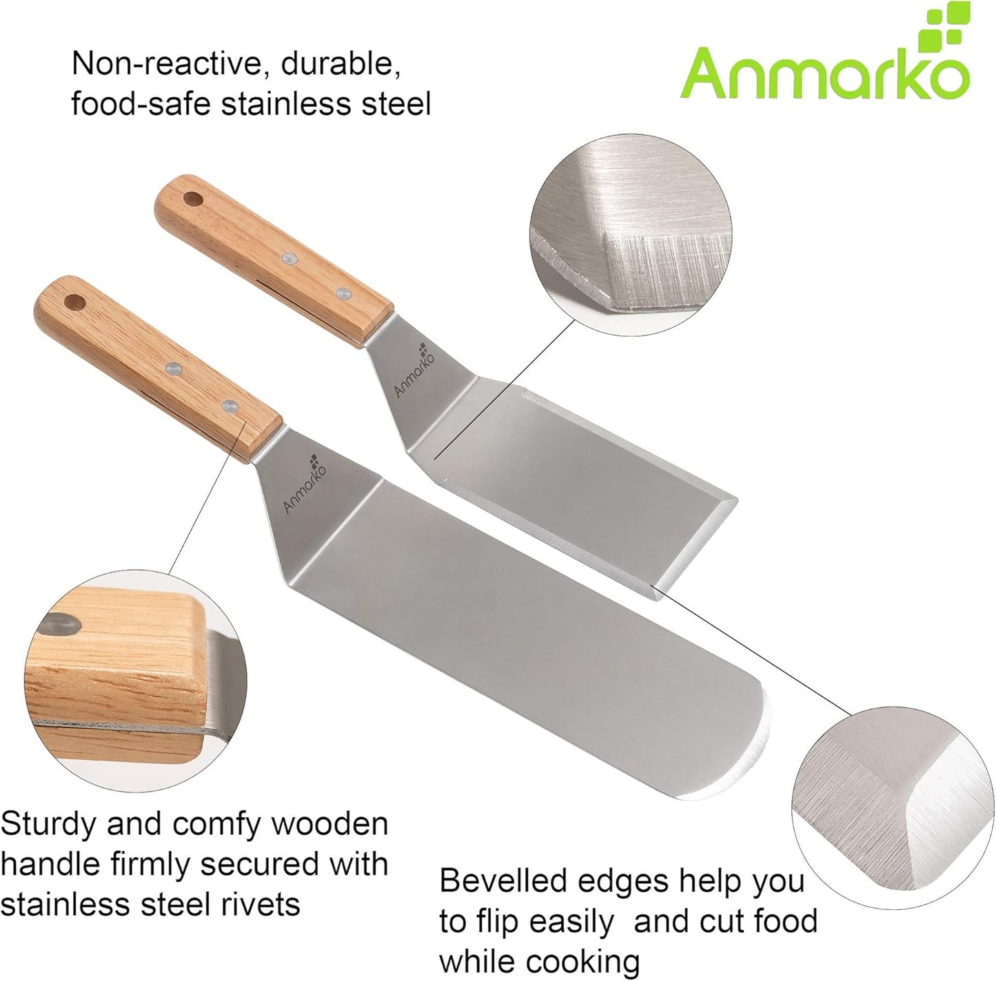 Grillwender Set, Wooden Handle Set
