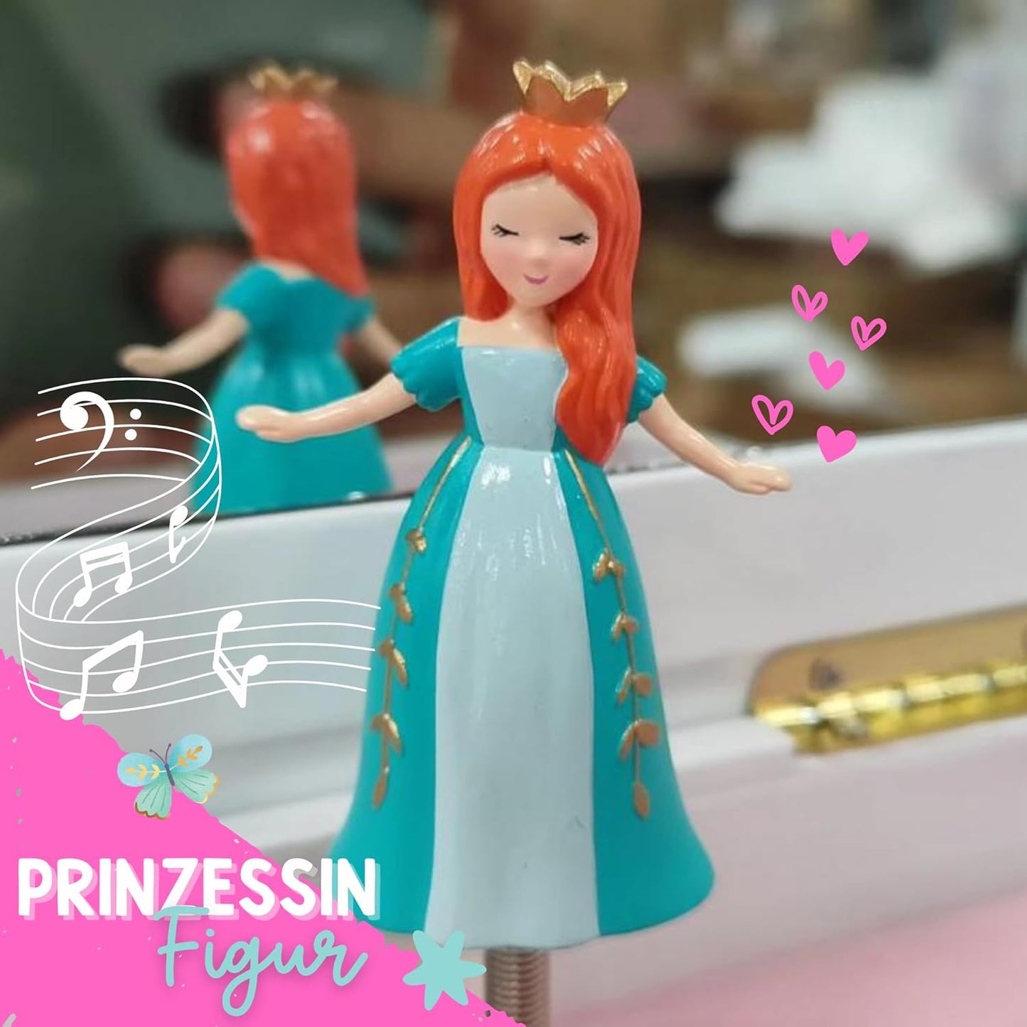 Musikalische Kinderspieluhr mit Spiegel, Perfekte Prinzessin