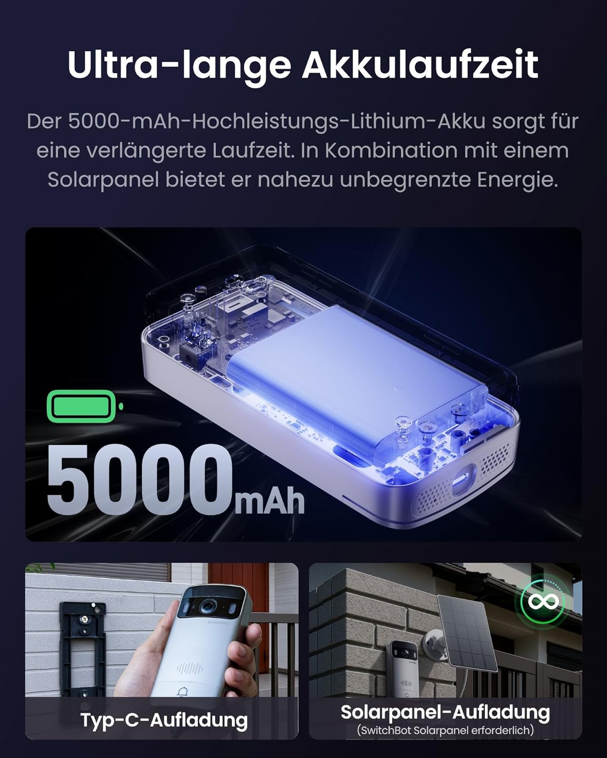 WLAN Türklingel mit Kamera und 2K Video, Modell W6802000, 2K Video Türklingel