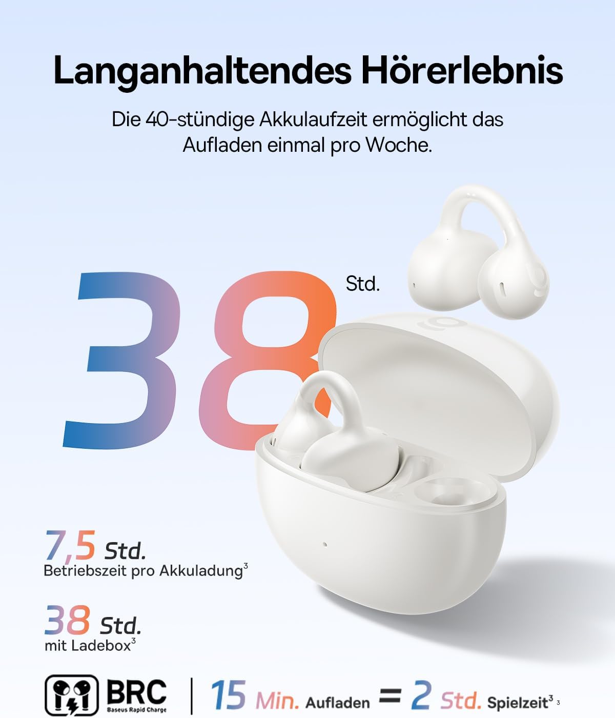 Ohrclip Bass BC1, Weiß