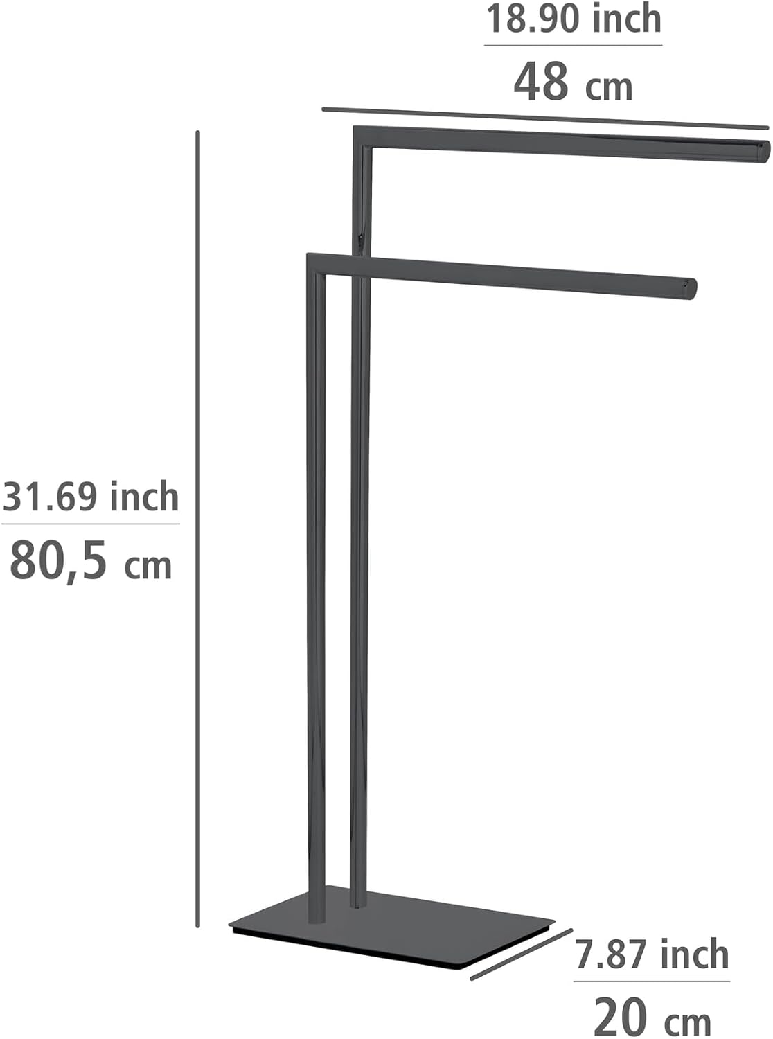 Handtuchständer, Schwarz
