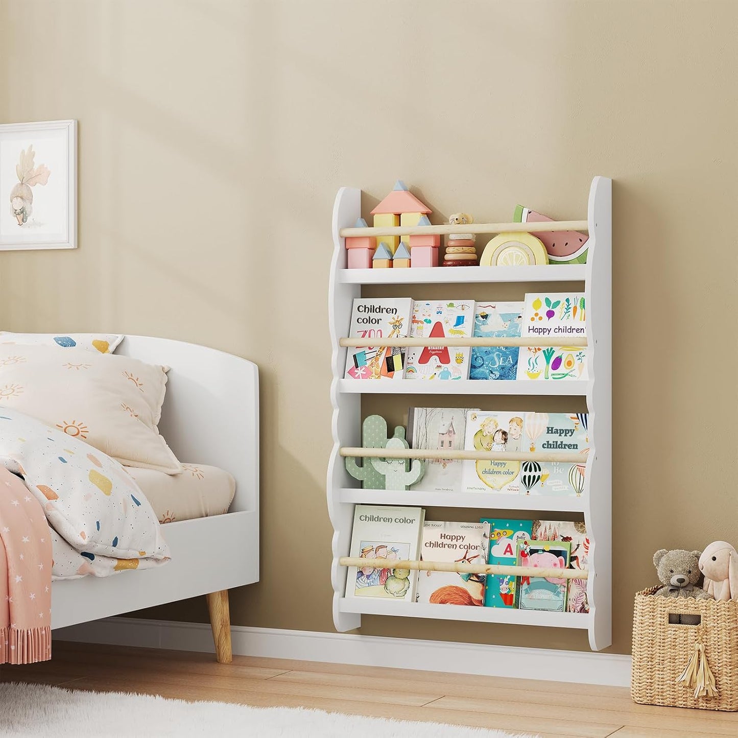 Kinderbücherregal, Weiss 60x98cm