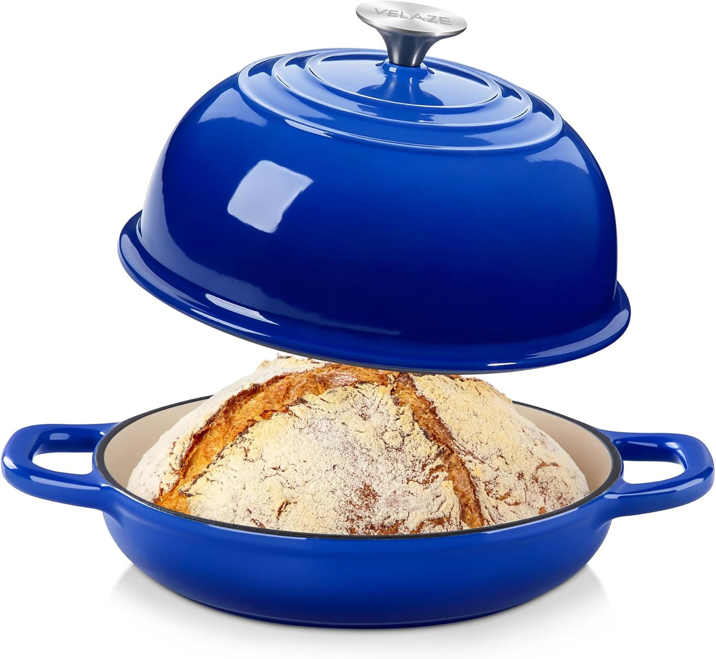 Gusseisen-Schmortopf, 4,8L, Blau