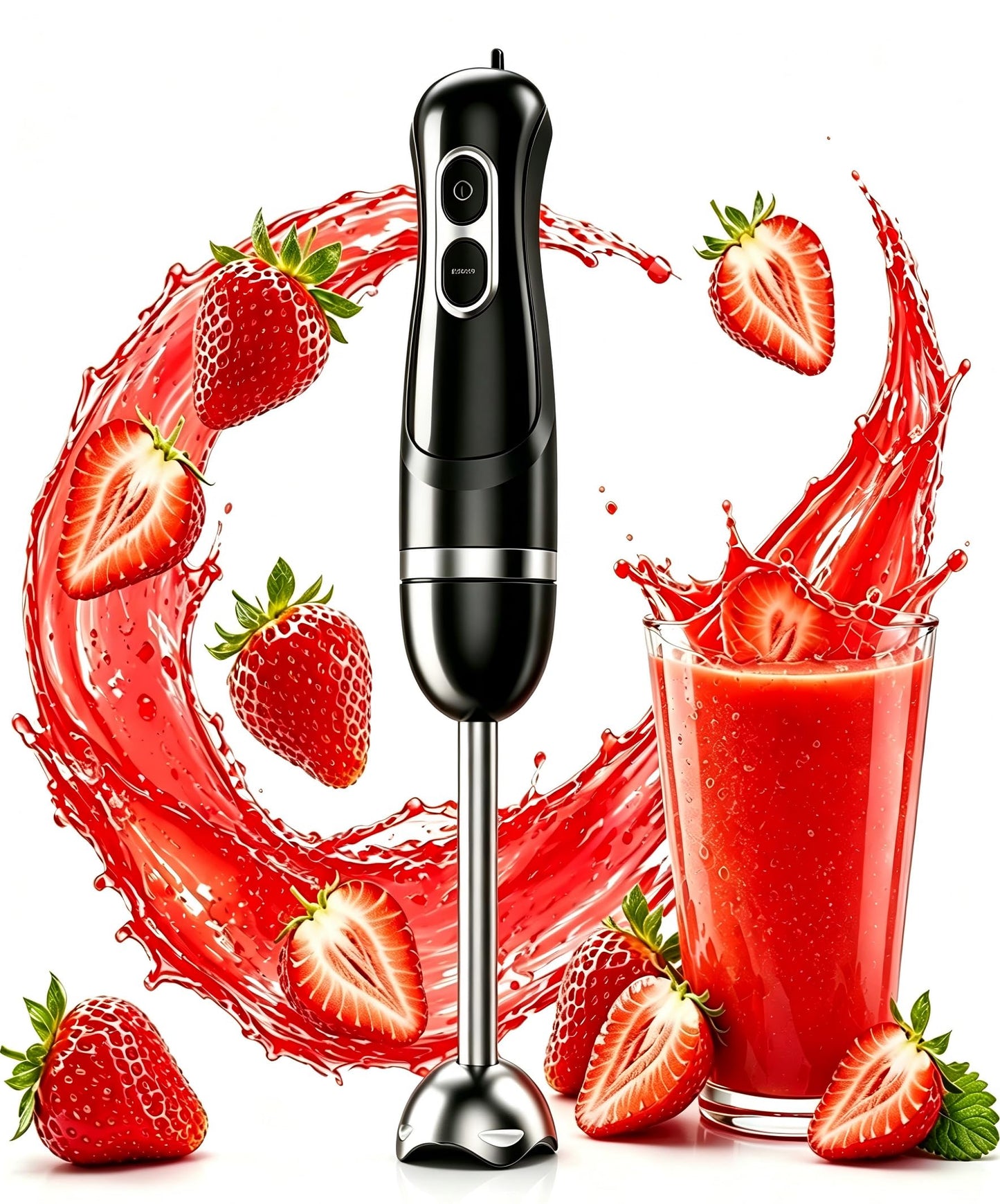 Stabmixer Edelstahl, 1 Schwarz
