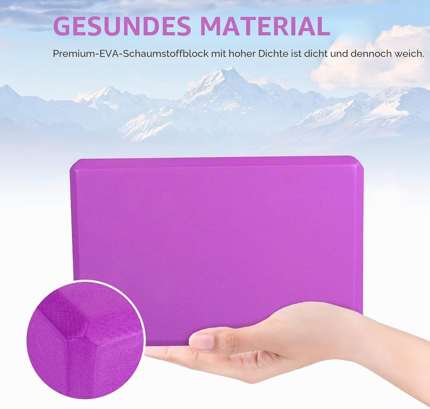 2er-Set Yogablock, Purple