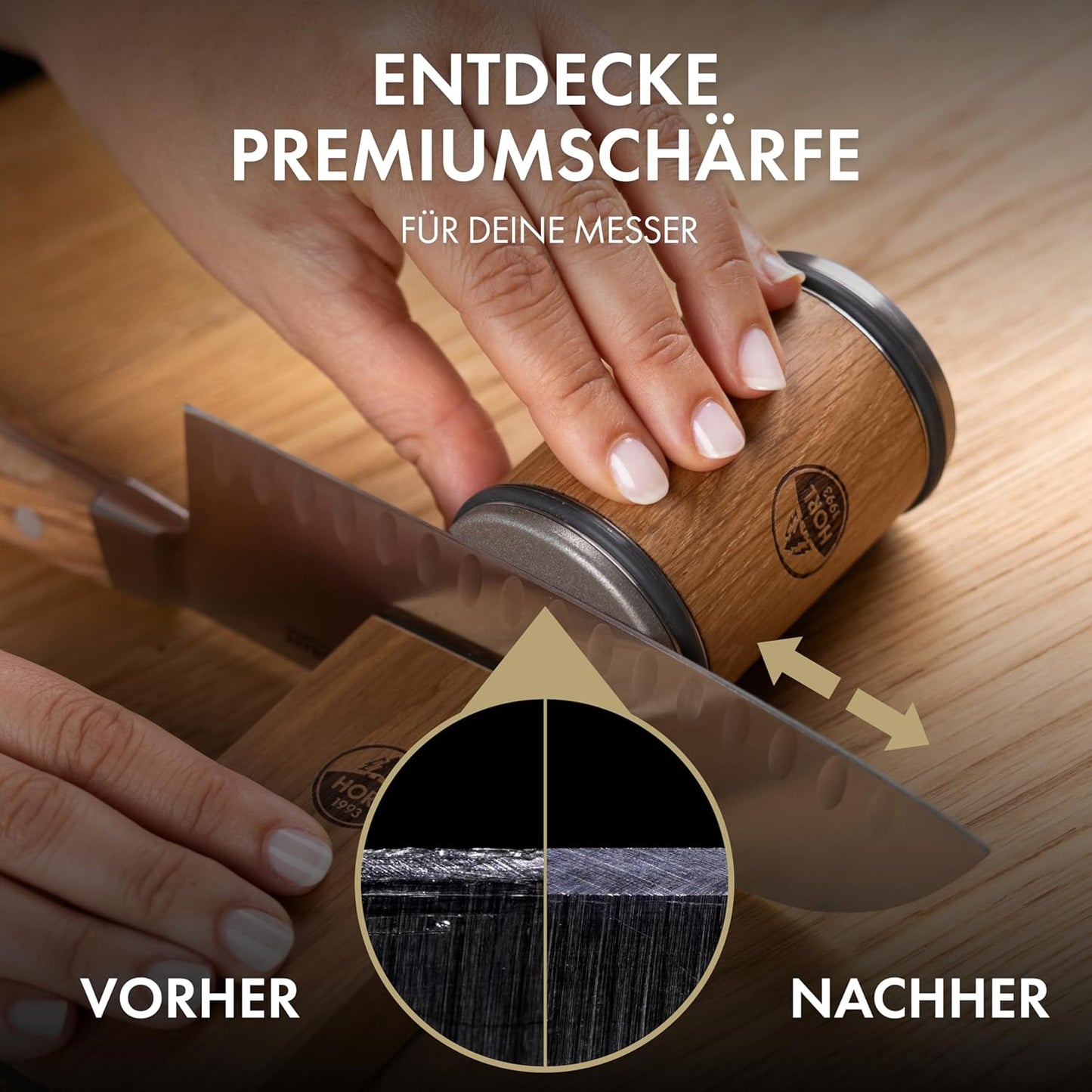 Rollschleifer Messerschärfer mit Magnet-Halterung