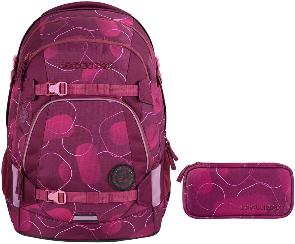 2-teiliges Schulrucksack-Set mit Schlamperbox, Berry Bubbles, Berry Bubbles