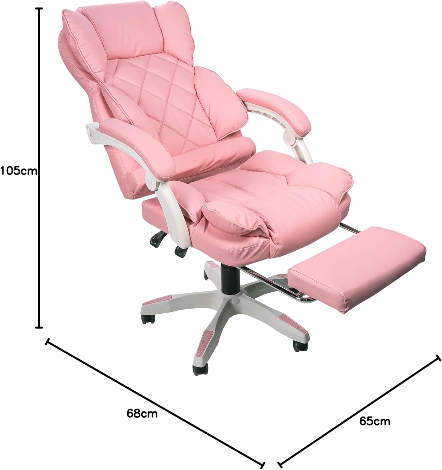 Design Schreibtischstuhl für Büro & Home Office, Rosa