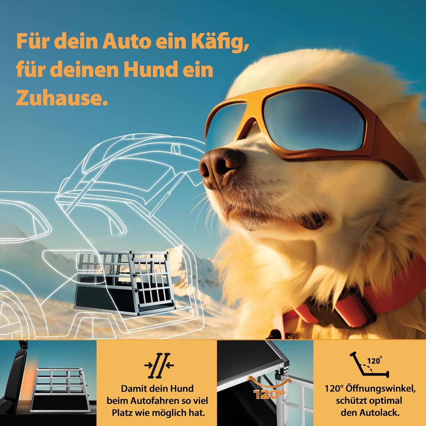 Hundetransportbox, L 70 x B 54 x H 51 cm