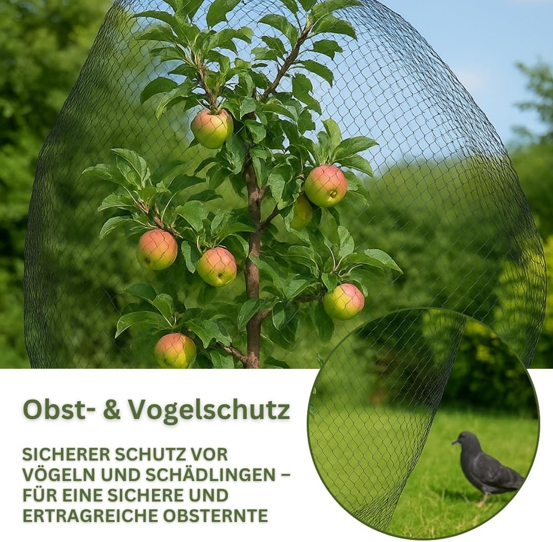 Teichnetz feinmaschig 3x4m mit Spiessen, 3x4m
