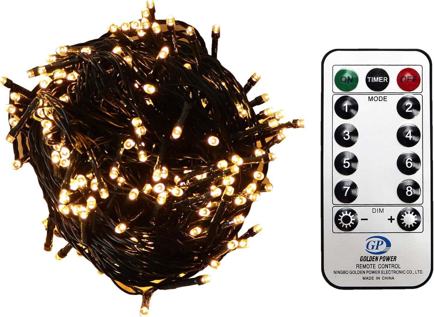 Lichterkette 960 LED mit Timer und Fernbedienung, Kabelfarbe Dunkelgrün 960 LED - 76 m