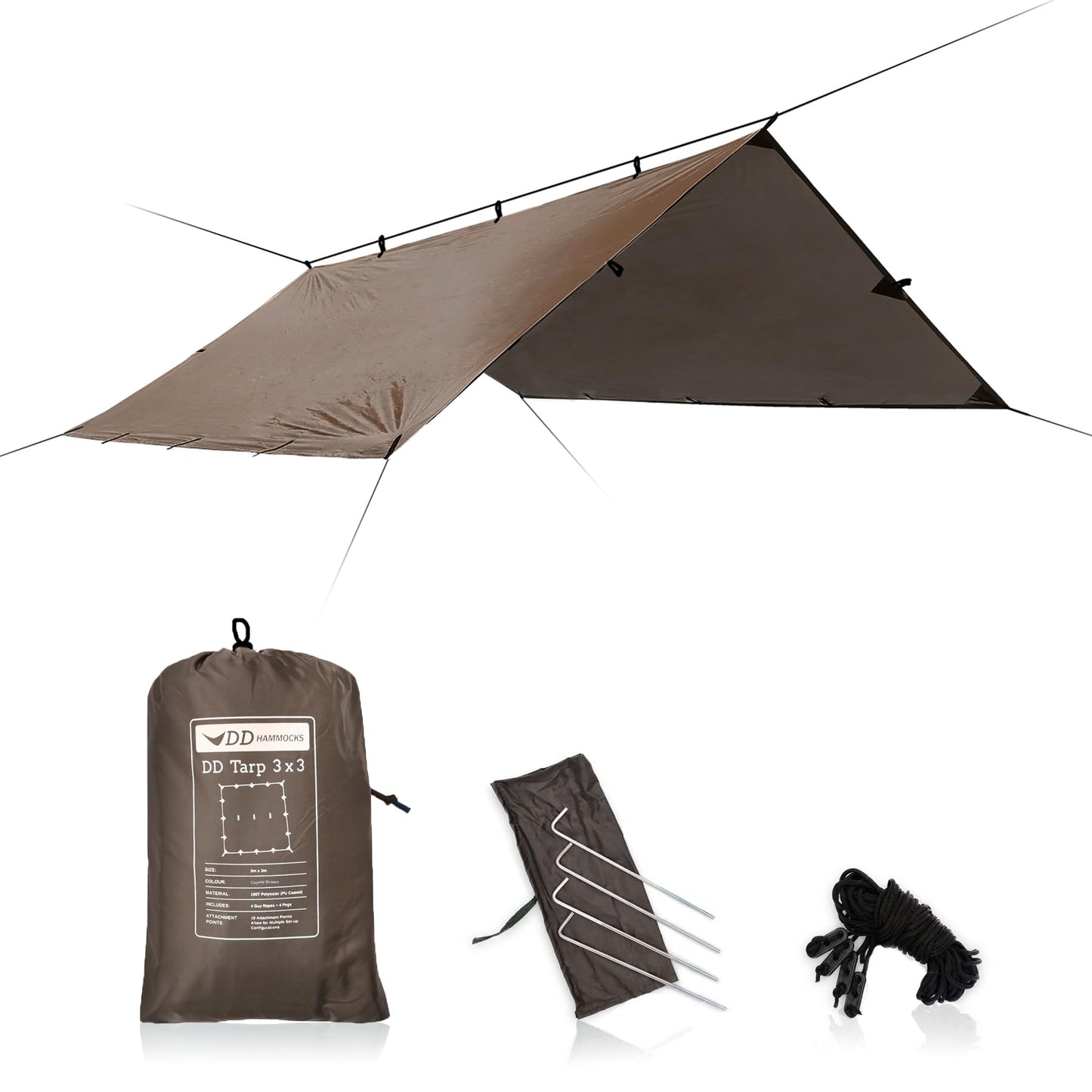 Wetterfestes Tarp, Braun