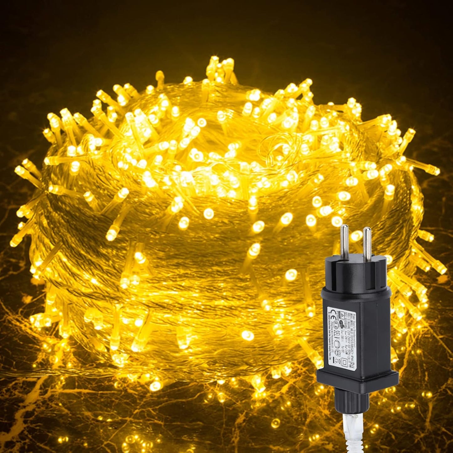 30m Lichterkette mit 8 Modi und Speicherfunktion, Warmweiss 30m 300LEDs