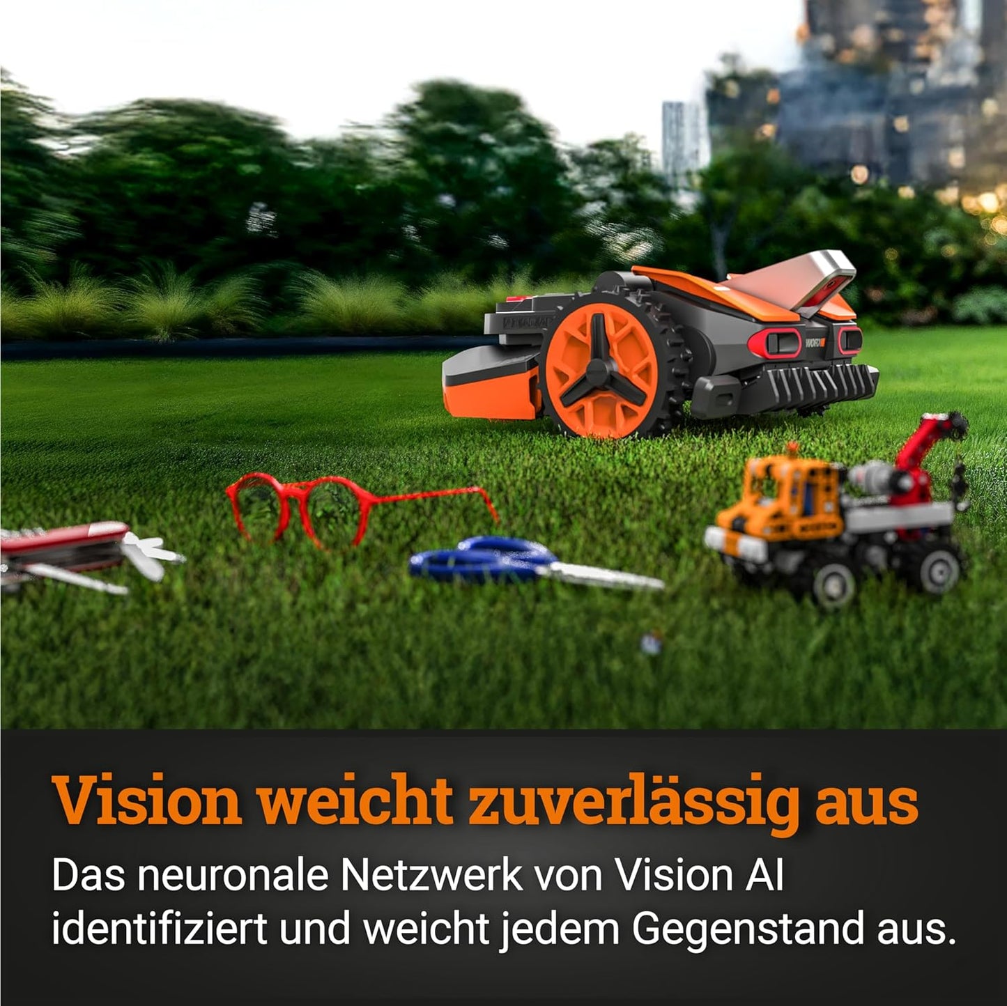 WR216E.1 Mähroboter Landroid Vision L1600, AI, ohne Begrenzungskabel, 1600m² (WIFI + Bluetooth), Landroid Vision