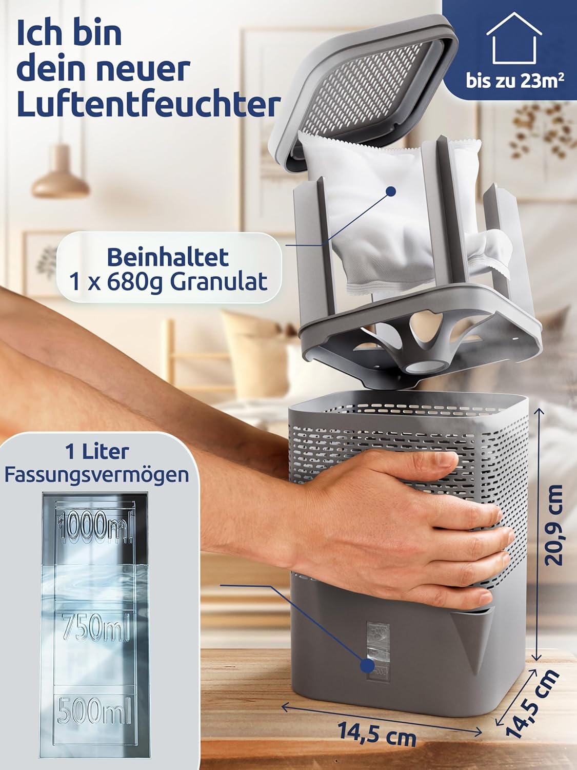 AirOne Luftentfeuchter, Titanium Gray