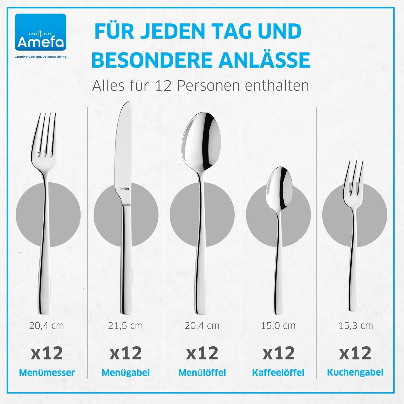 60-teiliges Besteckset Fresh, 60-teilig