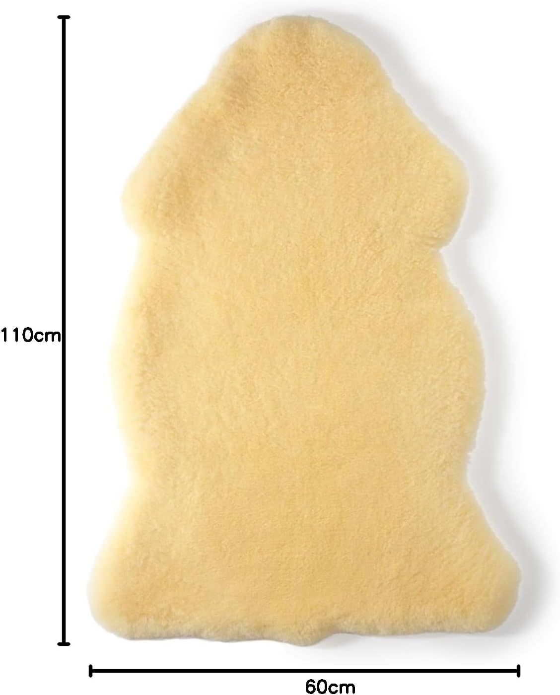 XL Baby Schaffell, 60 x 110 cm (Rechteckig)