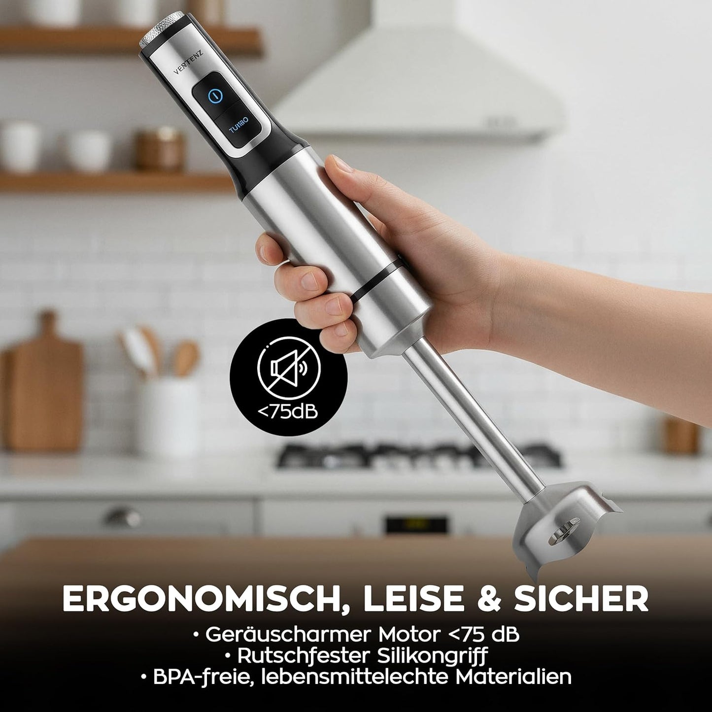 Stabmixer-Set mit 8 Funktionen (1500W)