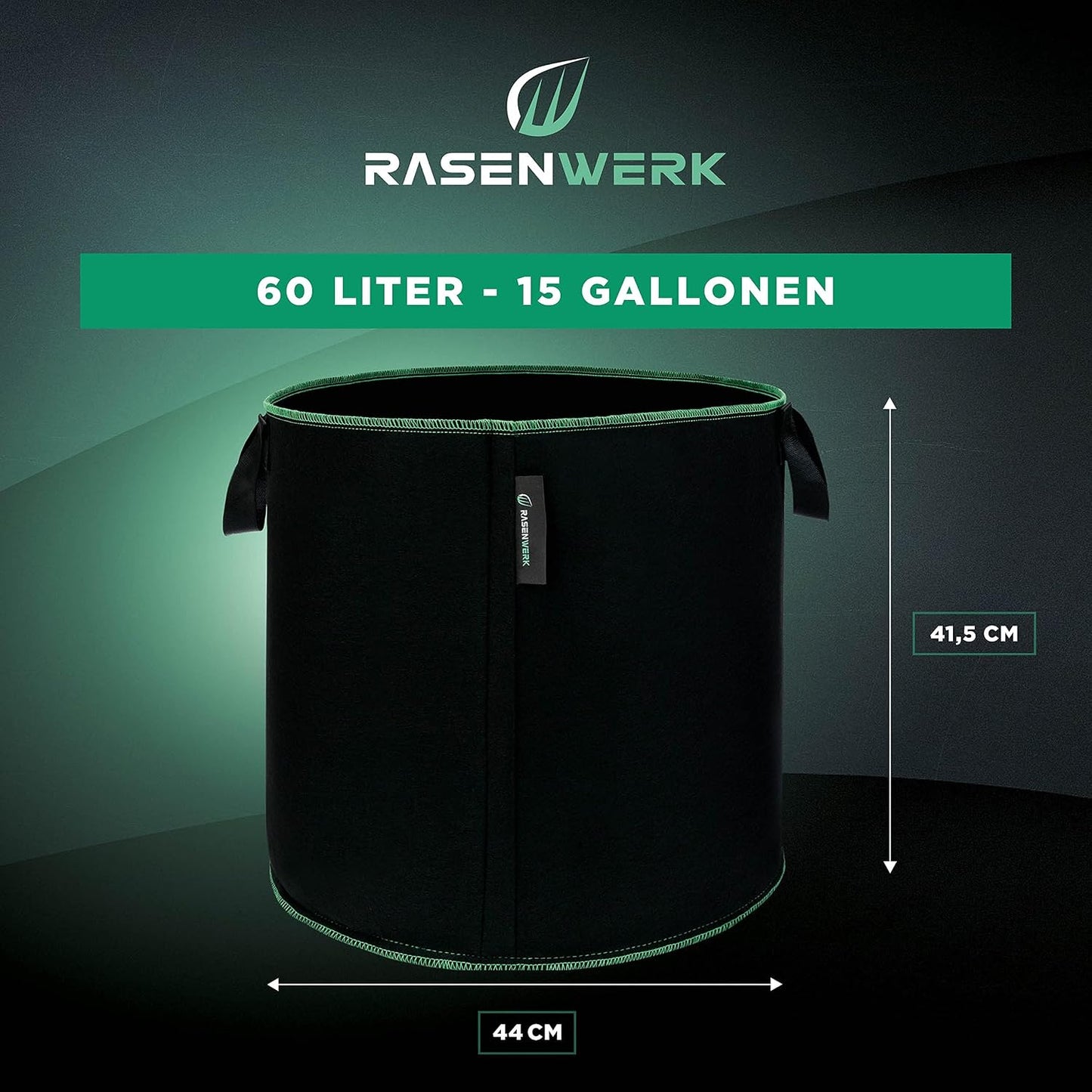 5er-Set Pflanztaschen, 60L, 60 Liter