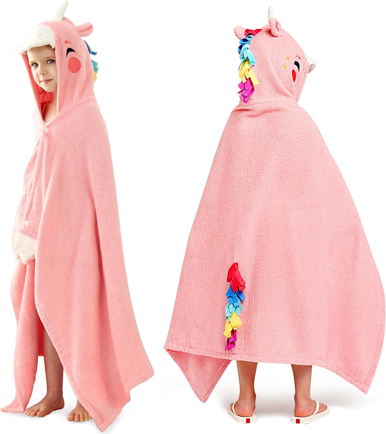 Badeponcho für Kinder, Rosa