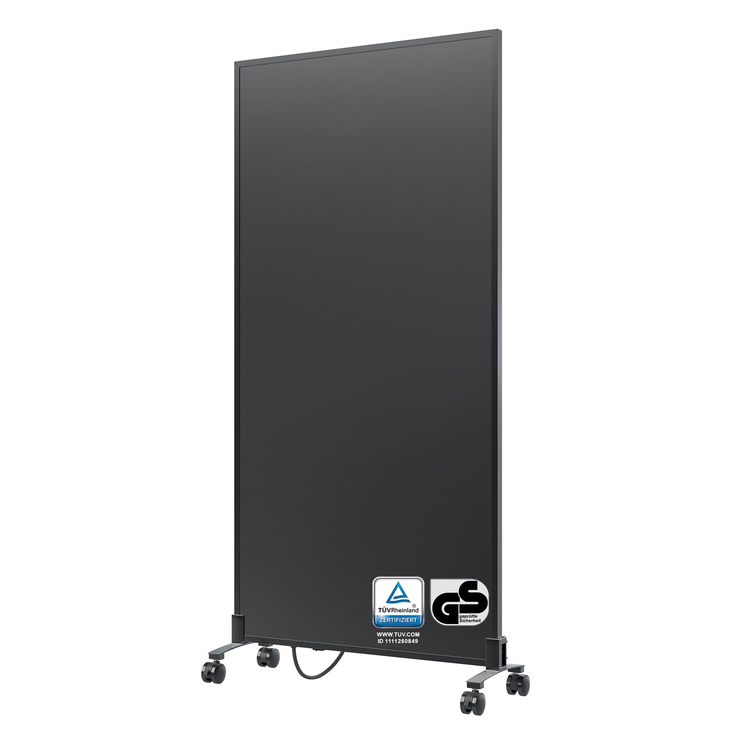 BRIH-B1000SF Infrarotheizung mit Rollen, Schwarz 1000 Watt