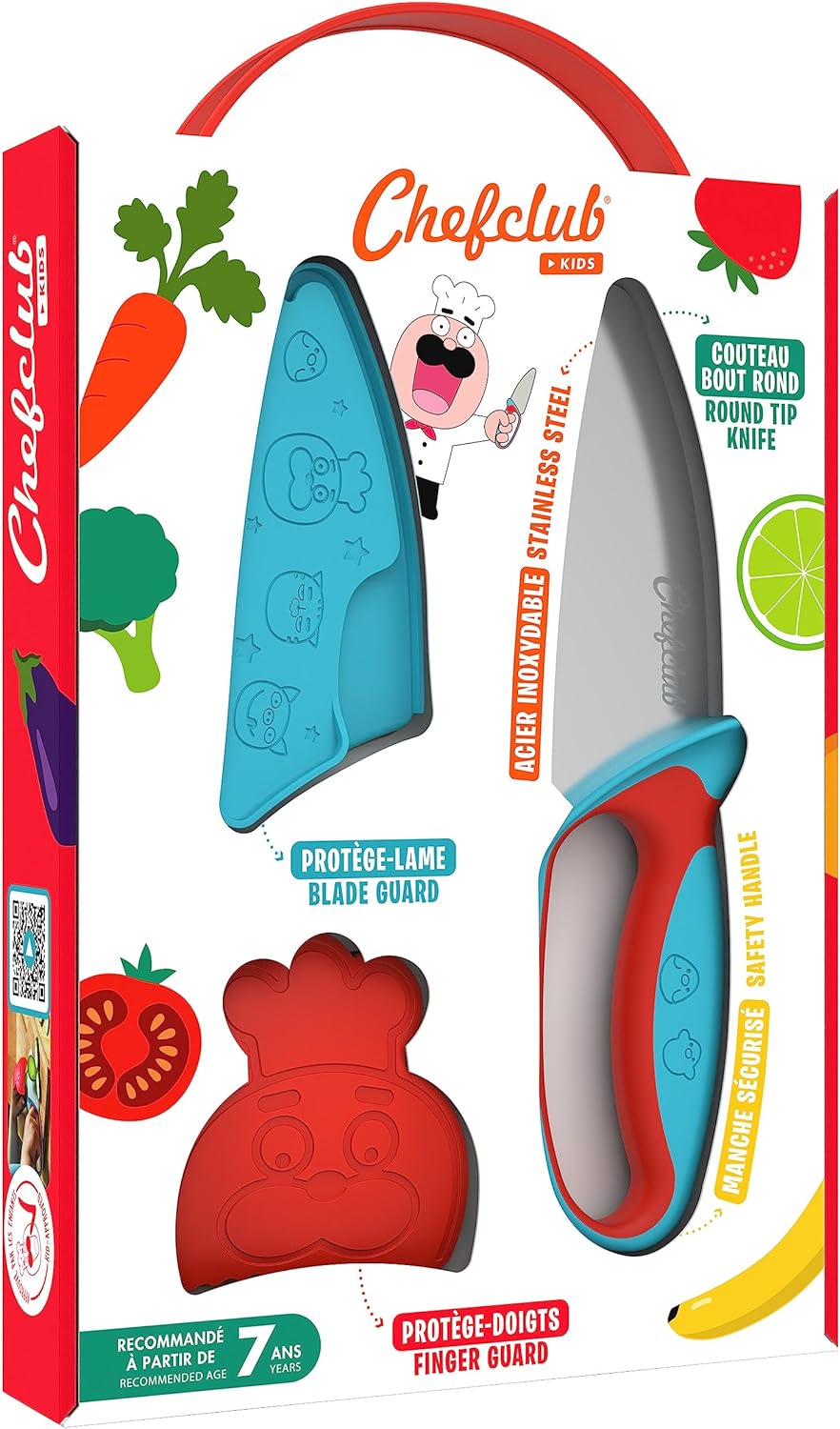 Messer für Kinder, Blau und Rot