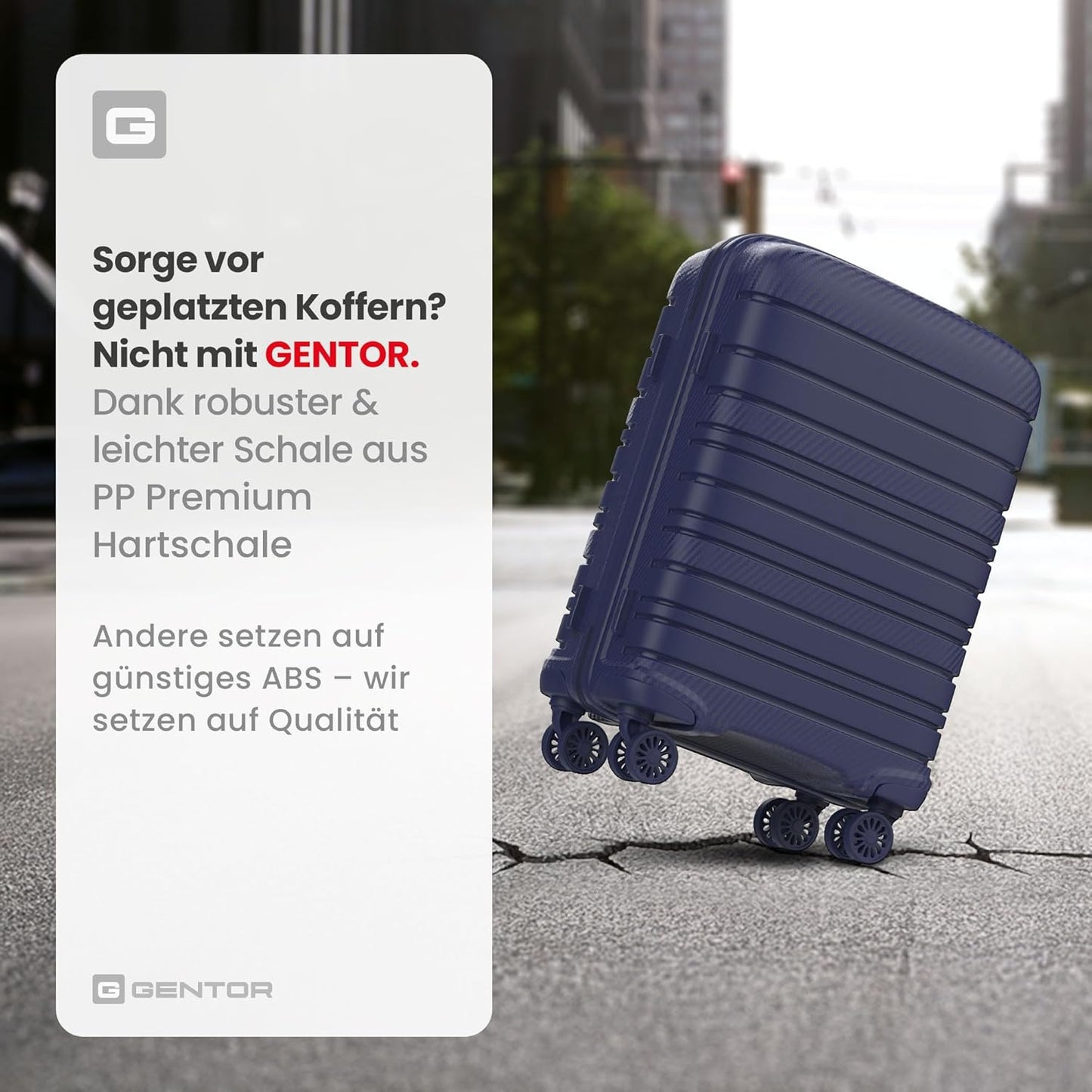 Hartschalen-Reisekoffer, L Navy Blau