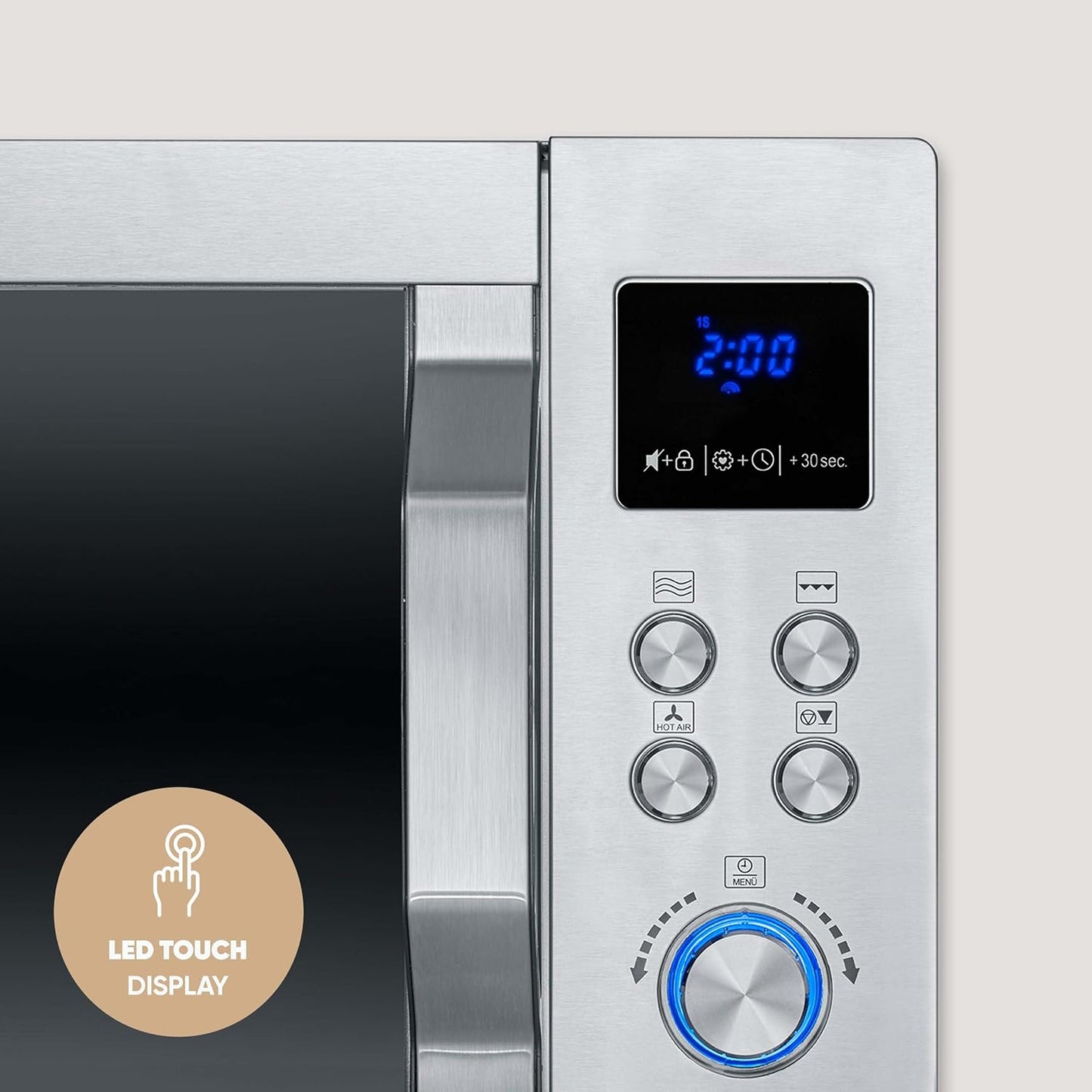 Mikrowelle mit Heissluft und Grillfunktion, 4-in-1 mit Air Fry Funktion