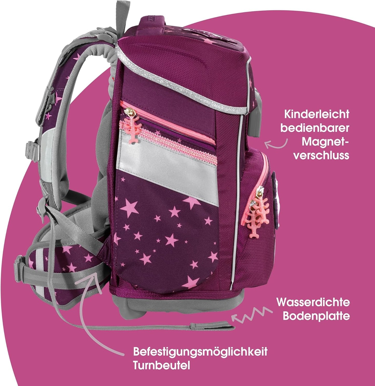 Schulranzen-Set Space Unicorn, Rosa