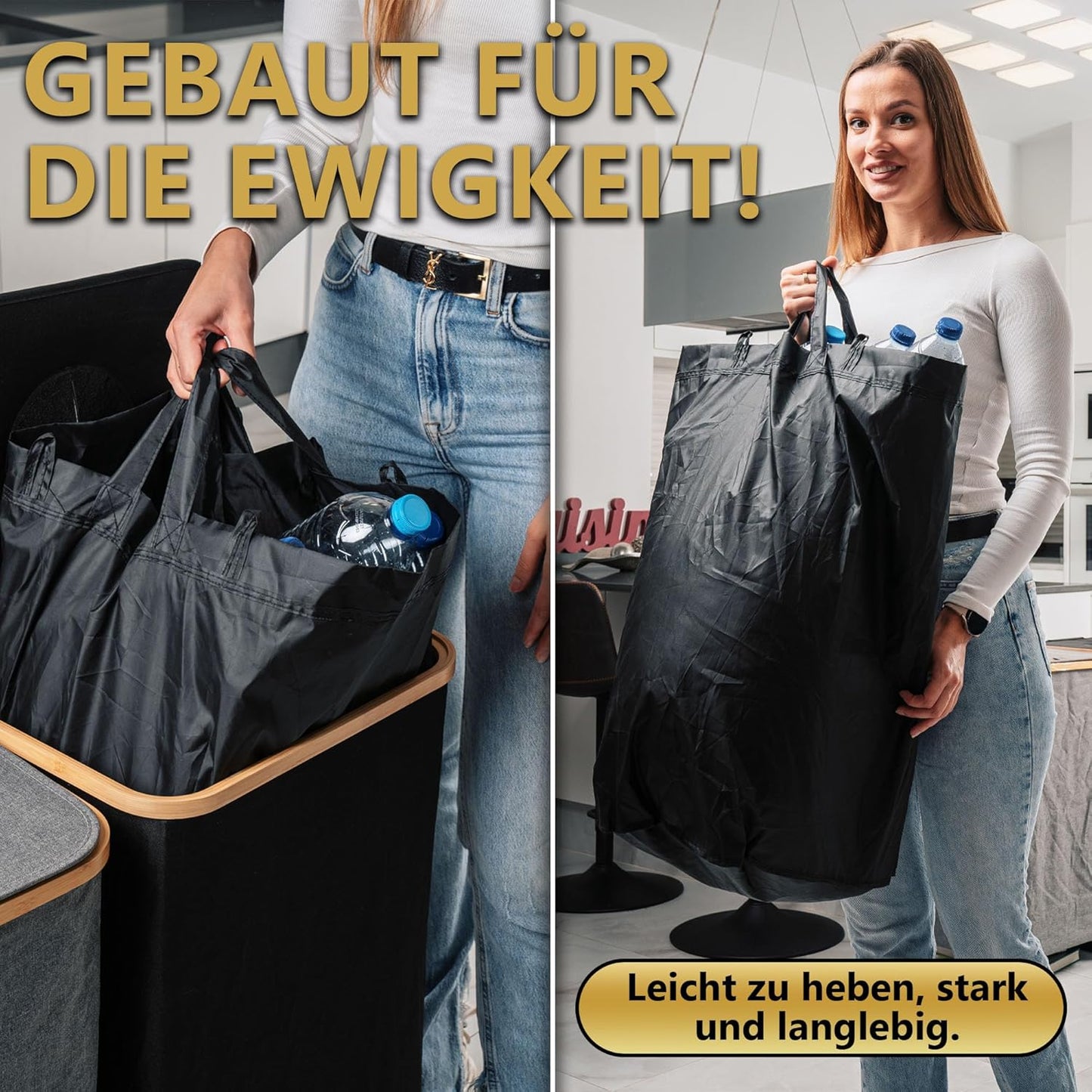 Leergut Sammelbehälter, 100L - Pfandflaschen - Schwarz