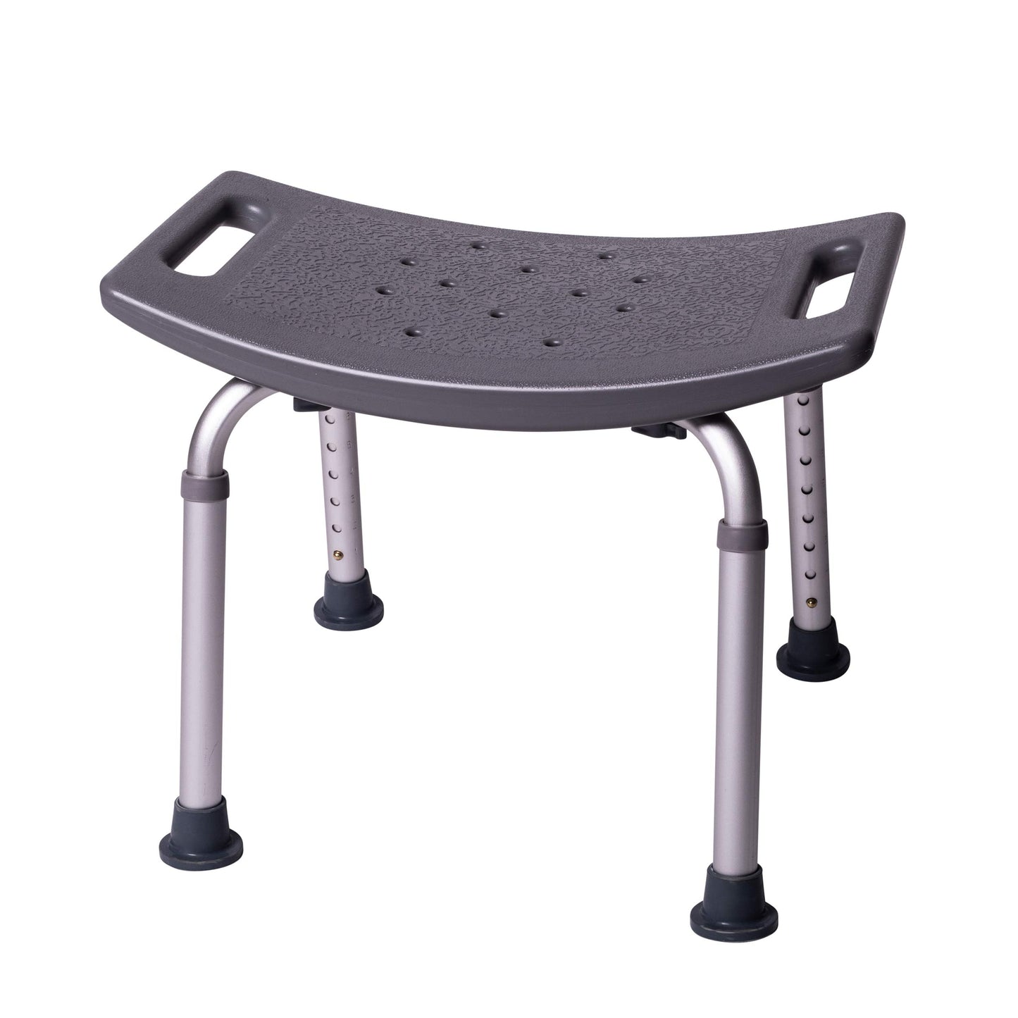 Höhenverstellbarer Duschhocker, Badhocker grau 150 kg