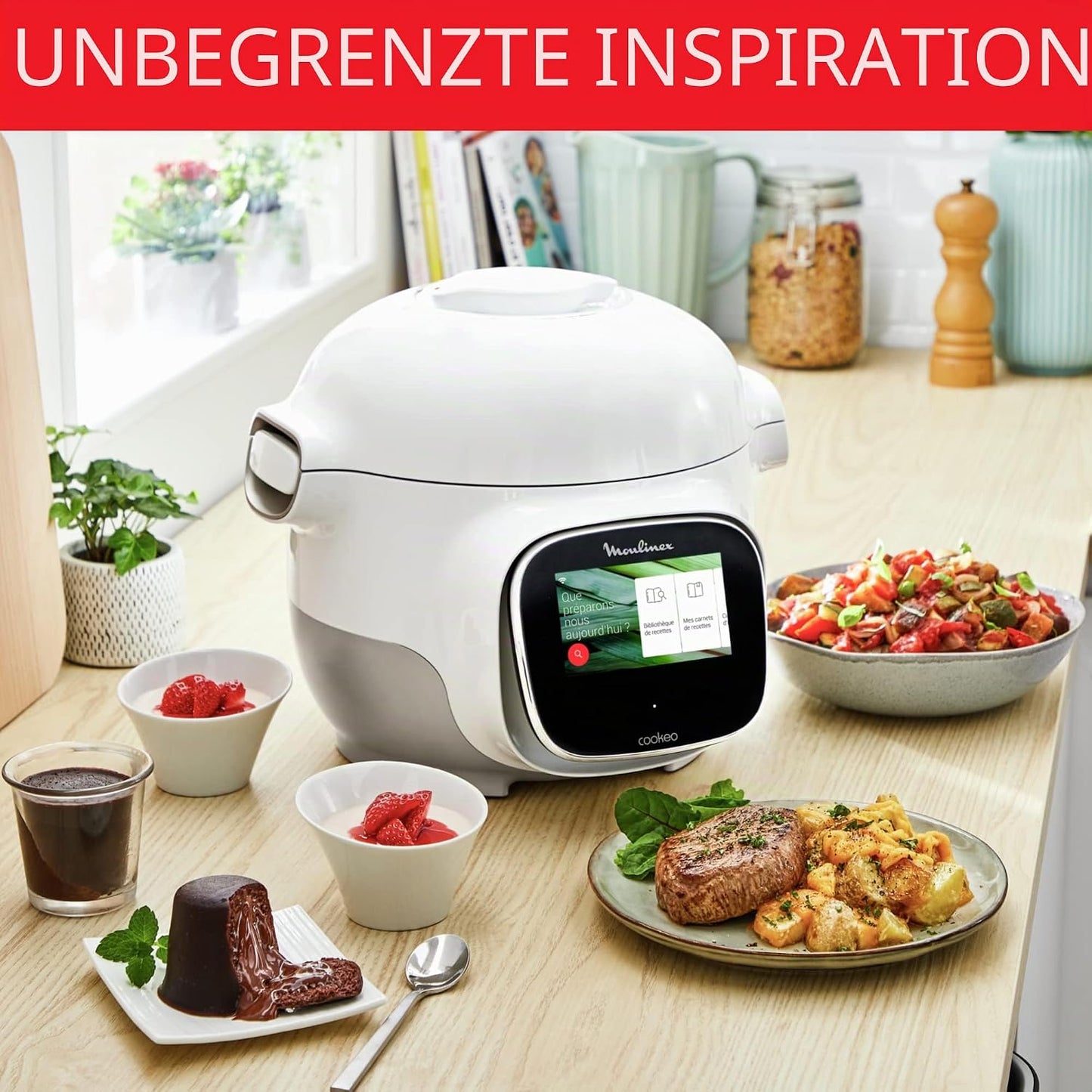 Cookeo Touch Mini Multicooker, 100 Rezepte + unbegrenzt in WLAN 3 Liter