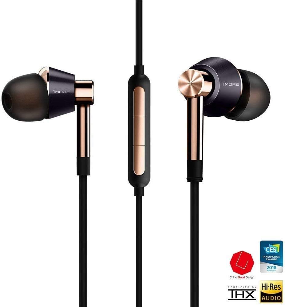 Triple-Driver In-Ear Kopfhörer mit Hi-Fi Audio, Triple Driver-In Ear Gold