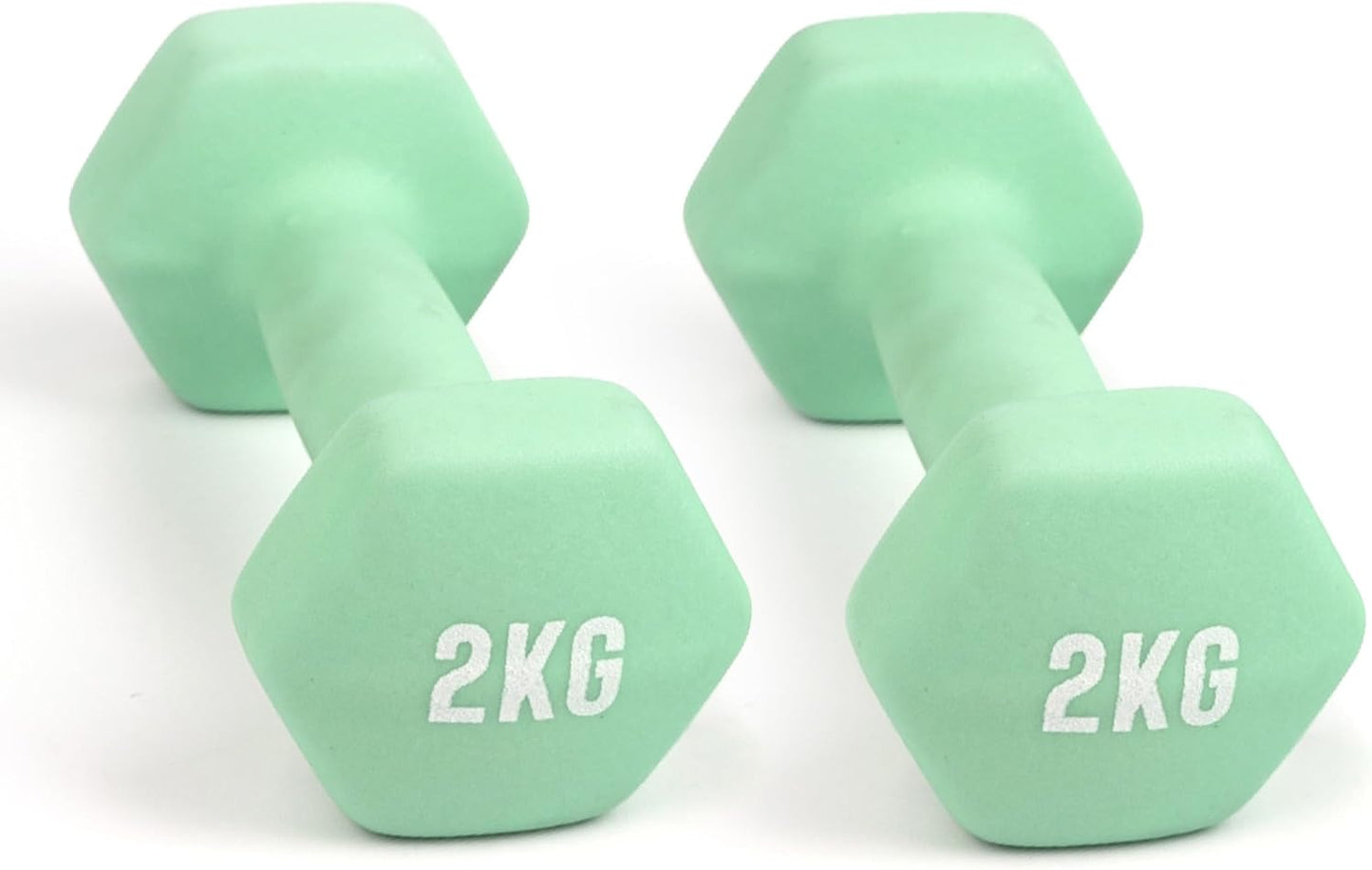 Neopren-Hanteln für Fitnessübungen, Hellgrün