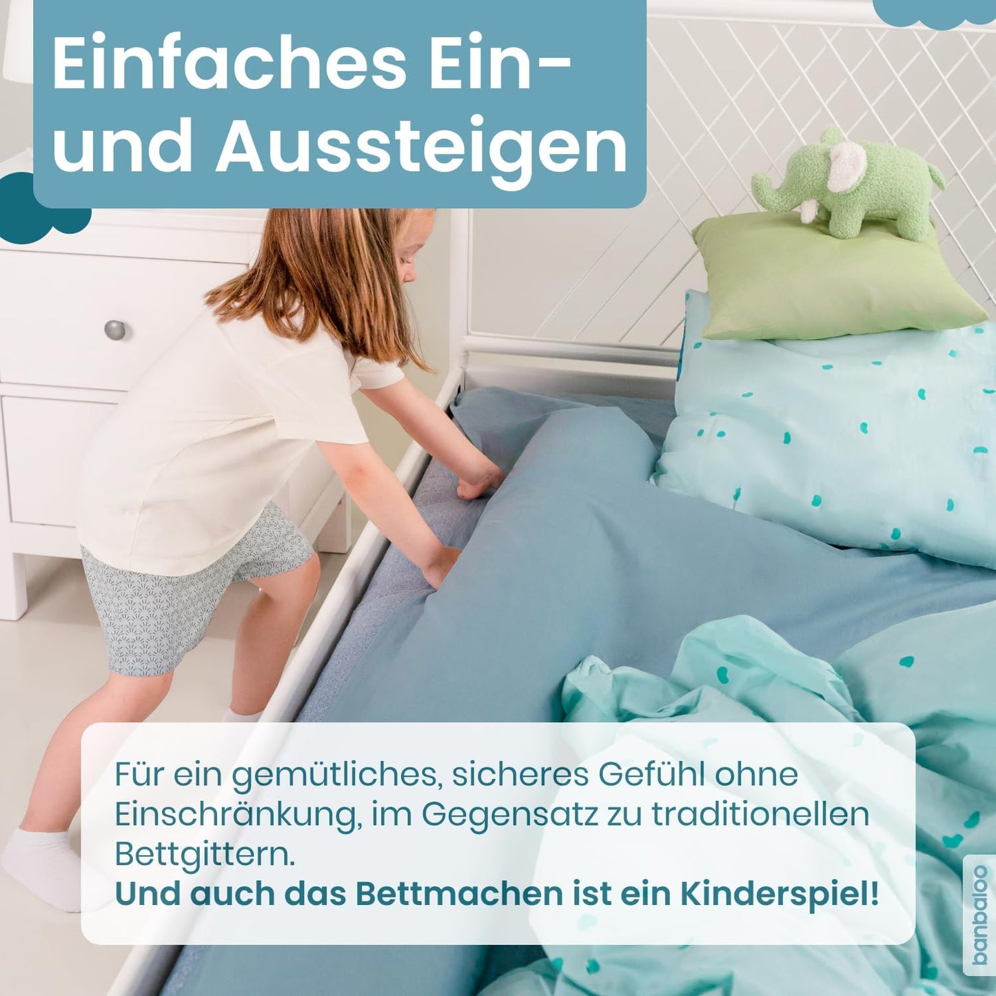 Rausfallschutz für Kinderbett, Klassisch (132cm)