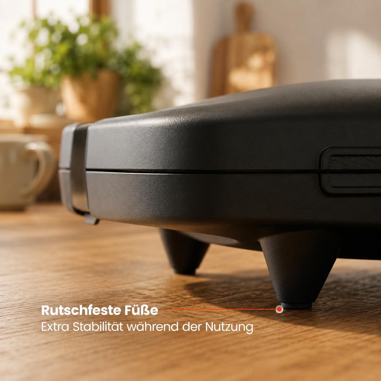 Sandwich maker grill 1000W, Schwarz 24,9 x 24,2 x 10,6 cm