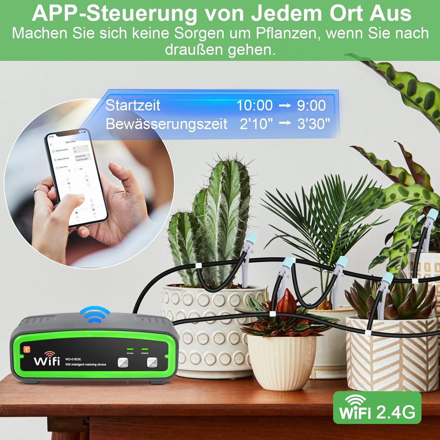 Smartes Bewässerungssystem mit Doppelpumpe