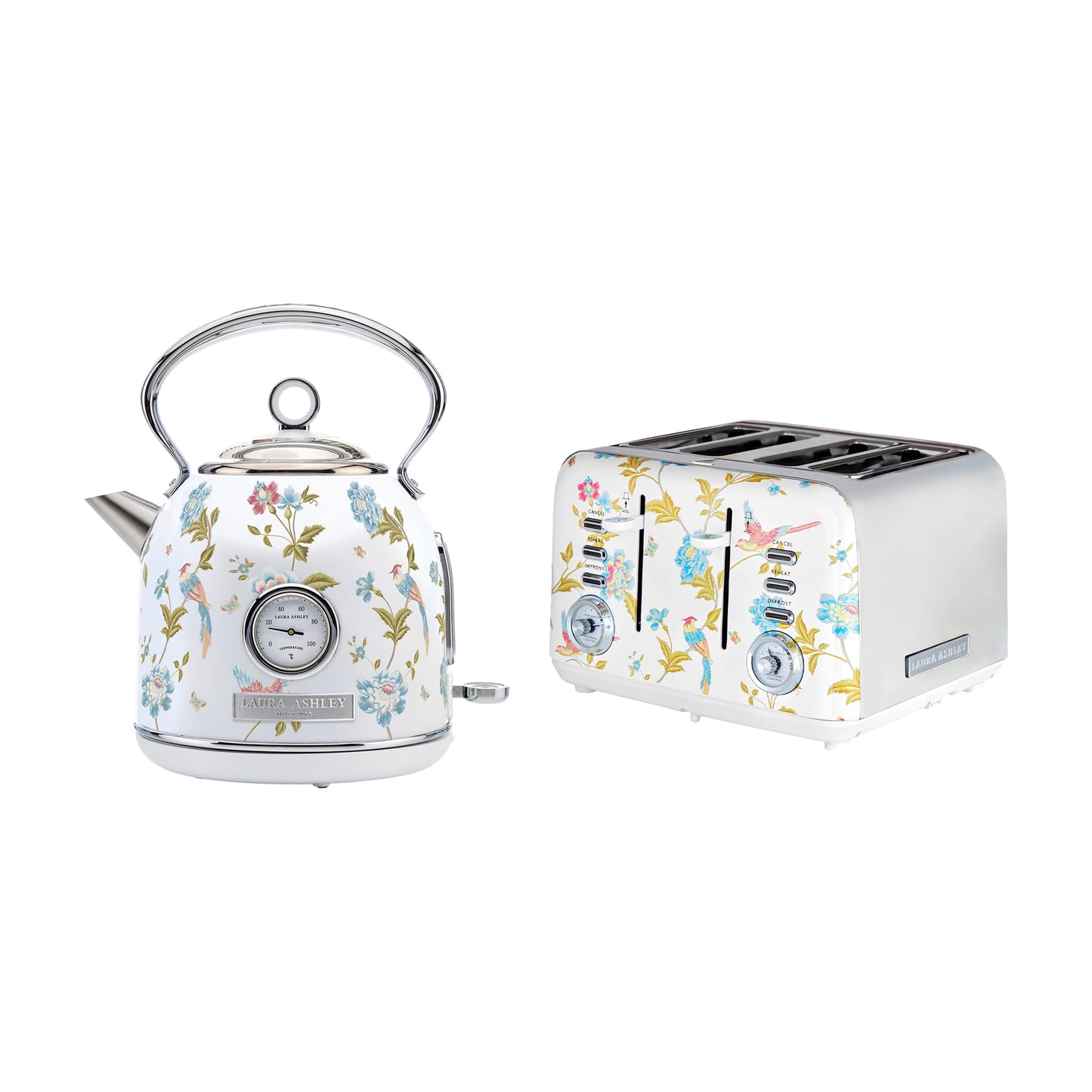Elektrischer Wasserkocher und 4-Scheiben-Toaster Set, Elveden Weiss Elektrischer Wasserkocher und 4-Scheiben-Toaster
