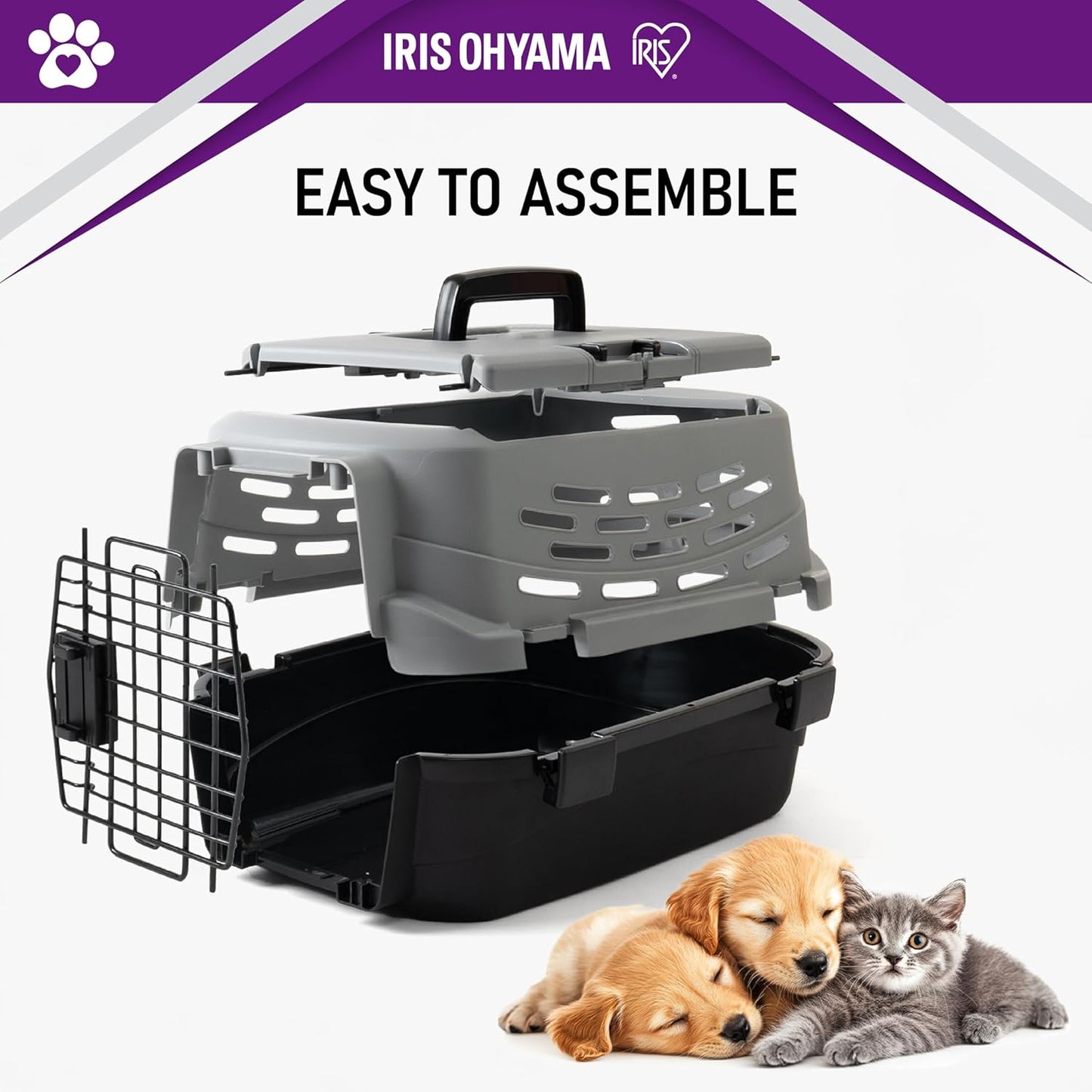 Katzentransportbox, Grau L48.3 x B30.5 x H24.8cm