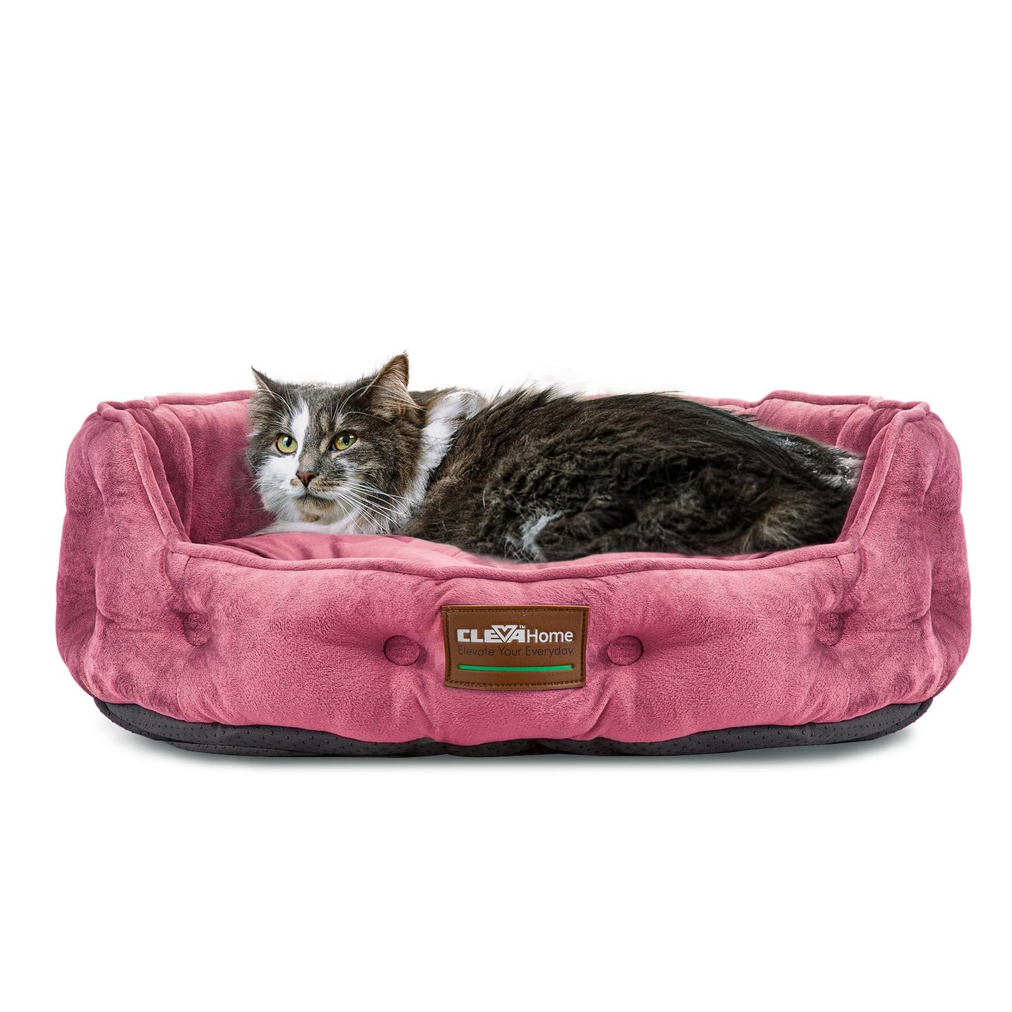 Haustierbett für Katzen & kleine Hunde bis 7kg, Pflaumenrosa
