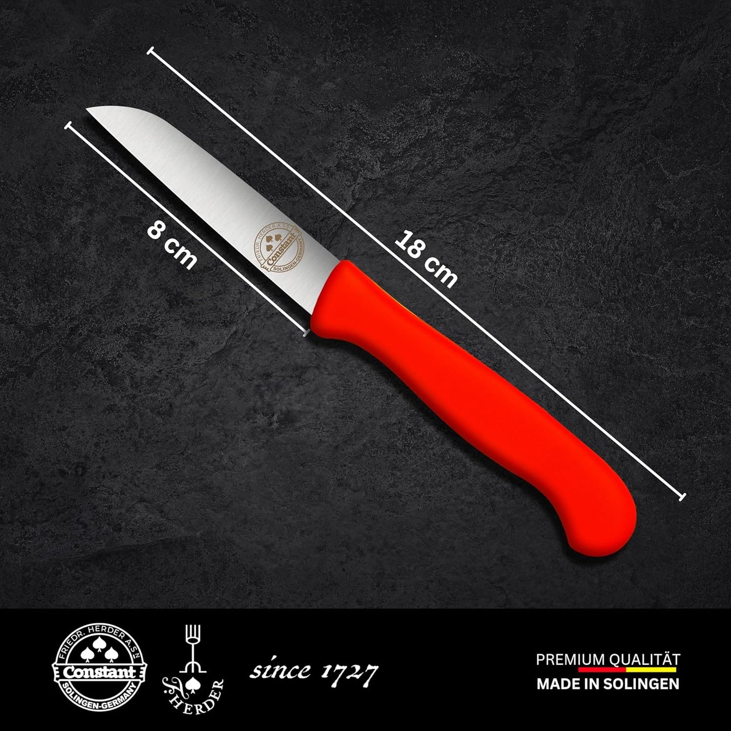 4er-Set Gemüsemesser, Neonrot / 4x Gemüsemesser