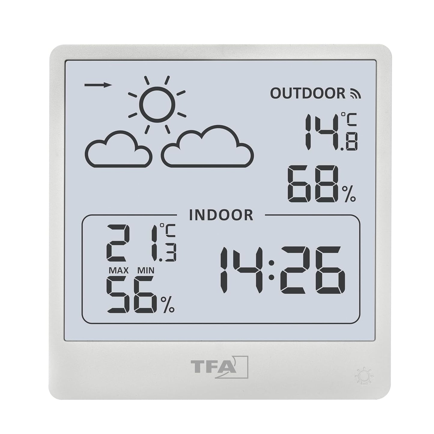 Funk-Wetterstation, weiss