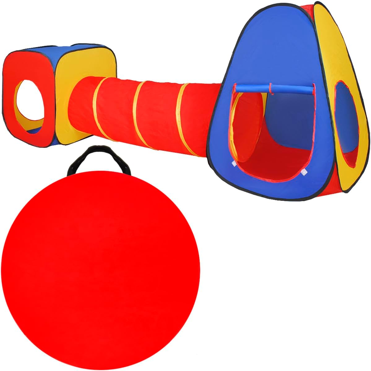 3-teiliges Pop-Up Kinderspielzelt mit Tunnel